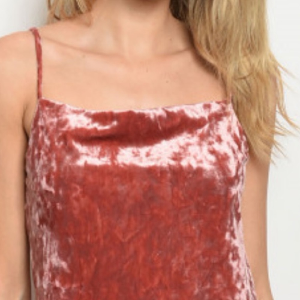 NWT Boutique Mauve Pink Crushed Velvet Dress - Picture 5 of 5